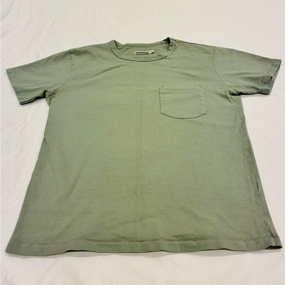 Freenote Cloth 13 oz pocket tee color Fog.